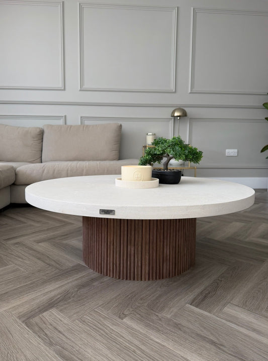 Orlando Slate Microcement Coffee Table- Sand